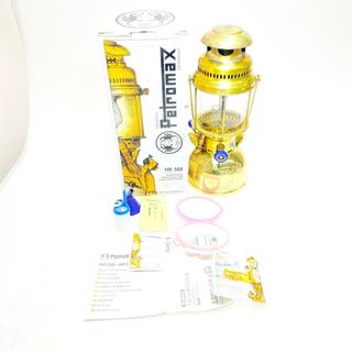 ωωPetromax HK500 灯油ランタン 程度BC 使用感有 説明書付/金色/ペトロマックス