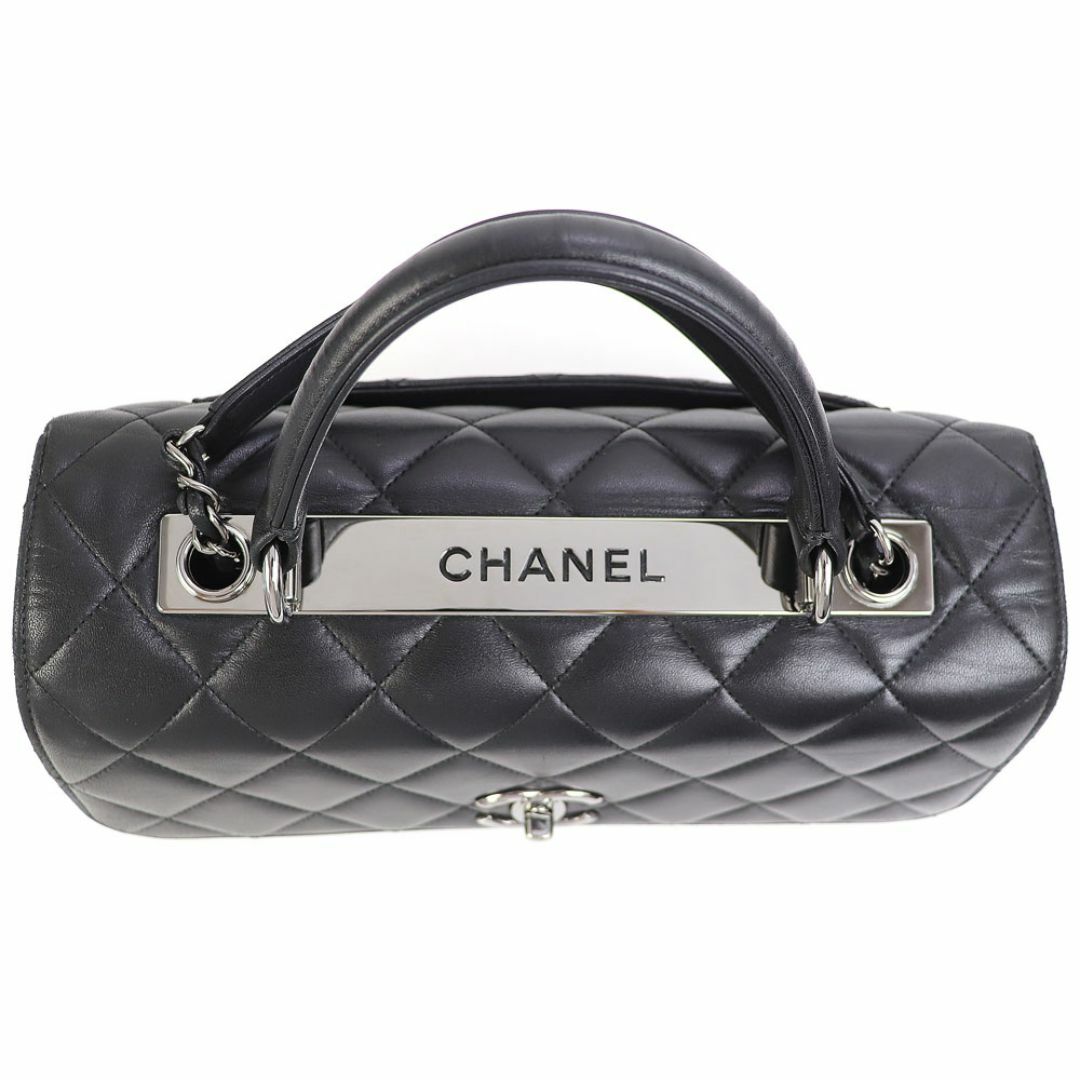 CHANEL(シャネル)のシャネル 【CHANEL】トレンディCCトップハンドル ラムスキン ブラック 2WAY チェーンショルダー ハンドバッグ ココマーク ツイストロック レザー #23 A69923 TRENDY CC TOP HANDLE FLAP BAG【Bランク】【中古】 レディースのバッグ(ハンドバッグ)の商品写真