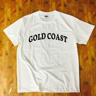 ユナイテッドアスレ(UnitedAthle)の新品 Tシャツ サーフ GOLDCOAST ゴールドコースト 白 綿100 M(Tシャツ/カットソー(半袖/袖なし))