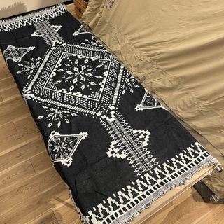 コット用ラグ キャンプ ラグマット オルテカ柄 キリム アウトドア 民族柄 マル