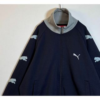 PUMAプーマ 刺繍ロゴ　サイドプリント　トラックジャケット
