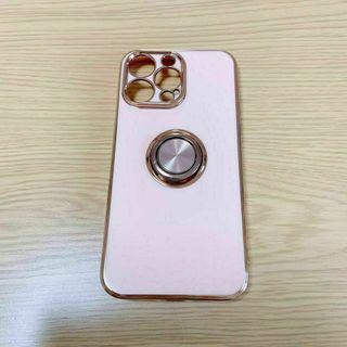＊iPhone 14 Pro Max ケース リング付き ピンク　ゴールド