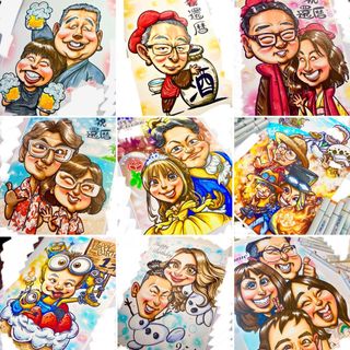 世界で1枚のオーダーメイド似顔絵☆プレゼント☆ウェルカムボード ☆記念日