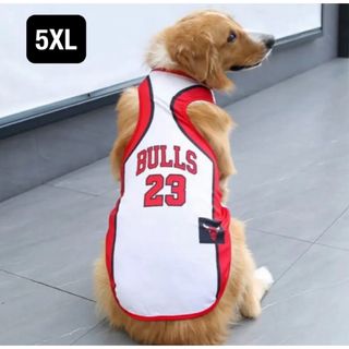 【ペット用】大型犬用　ペット服　バスケユニフォーム　5XL(犬)
