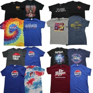 古着卸 まとめ売り 有名企業 半袖Tシャツ 16枚セット (メンズ M ) NASA ドクターペッパー エスキモージョーズ ペプシ 中古 古着 NB3770(その他)