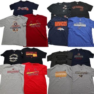 古着卸 まとめ売り プロチーム 半袖Tシャツ 15枚セット (メンズ XL ) NFL MLB NHL チーフス レッドソックス ブロンコス 中古 古着 NB3762(その他)