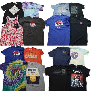 古着卸 まとめ売り 有名企業 半袖Tシャツ 16枚セット (メンズ S ) バッキーズ モンスター コロナエキストラ ペプシ 中古 古着 NB3818(その他)