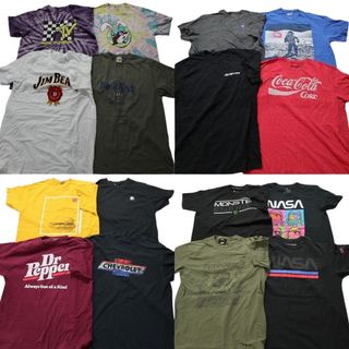 古着卸 まとめ売り 有名企業 半袖Tシャツ 16枚セット (メンズ L ) ギネス ドクターペッパー ジムビーム M-TV 中古 古着 NB3810(その他)