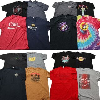 古着卸 まとめ売り 有名企業 半袖Tシャツ 16枚セット (メンズ XL ) バッキーズ モンスター ゴールドジム コロナエキストラ 中古古着 NB3809(その他)