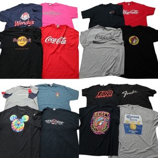 古着卸 まとめ売り 有名企業 半袖Tシャツ 16枚セット (メンズ XL ) コロナエキストラ バッキーズ コカ・コーラ ウェンディーズ 古着 NB3806(その他)