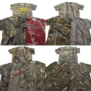 古着卸 まとめ売り リアルツリー柄 半袖Tシャツ 12枚セット (メンズ M ) 英文字 ワンポイント モッシーオーク デッドストック 古着 NB3889(その他)