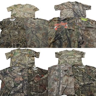 古着卸 まとめ売り リアルツリー柄 半袖Tシャツ 12枚セット (メンズ XL /2XL /3XL ) ワンポイント ロゴ 英文字 中古 古着 NB3887(その他)