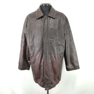 Piccolo Negozio【ピッコロ】シープスキン/レザーコート【メンズL/茶/brown】革ジャン/ブルゾン/アウター/ブルゾン/Jacket◆BJ078-d
