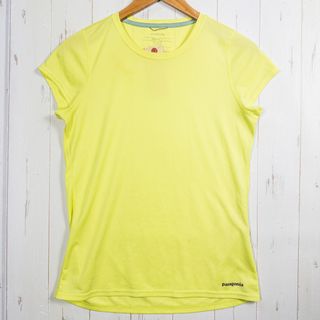 パタゴニア(patagonia)の【Women's S イエロー系】 Patagonia ( パタゴニア ) ショートスリーブ メッシュ ティー ポリエステル ウェア トップス インナー シャツ ショートスリーブTシャツ クルーネック 化繊 z000(Tシャツ(半袖/袖なし))