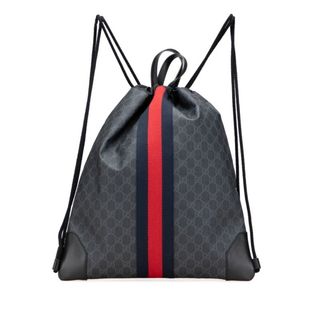 グッチ(GUCCI)のグッチ GGスプリーム シェリーライン ドローストリング リュック バックパック 473872 PVC レディース GUCCI 【1-0218042】(リュック/バックパック)