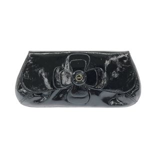 アニヤハインドマーチ(ANYA HINDMARCH)のANYA HINDMARCH アニヤ ハインドマーチ エナメルクラッチバッグ  ブラック(クラッチバッグ)