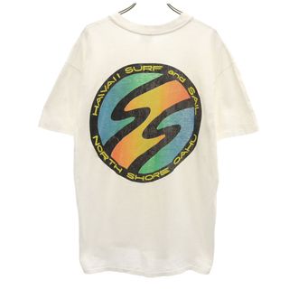 古着 STEDMAN ステッドマン 90s USA製 オールド バックプリント 半袖 Tシャツ L ホワイト メンズ(Tシャツ/カットソー(半袖/袖なし))