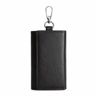 【特価商品】[Mitsoly] キーケース6連キーホルダー小銭入れ付き牛革本革三(その他)