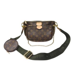 ルイヴィトン(LOUIS VUITTON)の極美品 LOUIS VUITTON ルイヴィトン モノグラム ミュルティポシェット アクセソワール カーキ ショルダーバッグ M44813 中古 4b004864(ハンドバッグ)