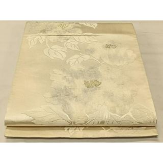 平和屋着物◎六通柄袋帯　牡丹文　金銀糸　正絹　逸品　CAAV1610qv(帯)