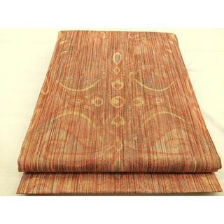 平和屋着物◎六通柄袋帯　飾花文　金糸　正絹　逸品　未使用　BAAU1168hv(帯)