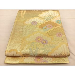 平和屋着物◎六通柄袋帯　松花文　金銀糸　正絹　逸品　BAAU1177hv
