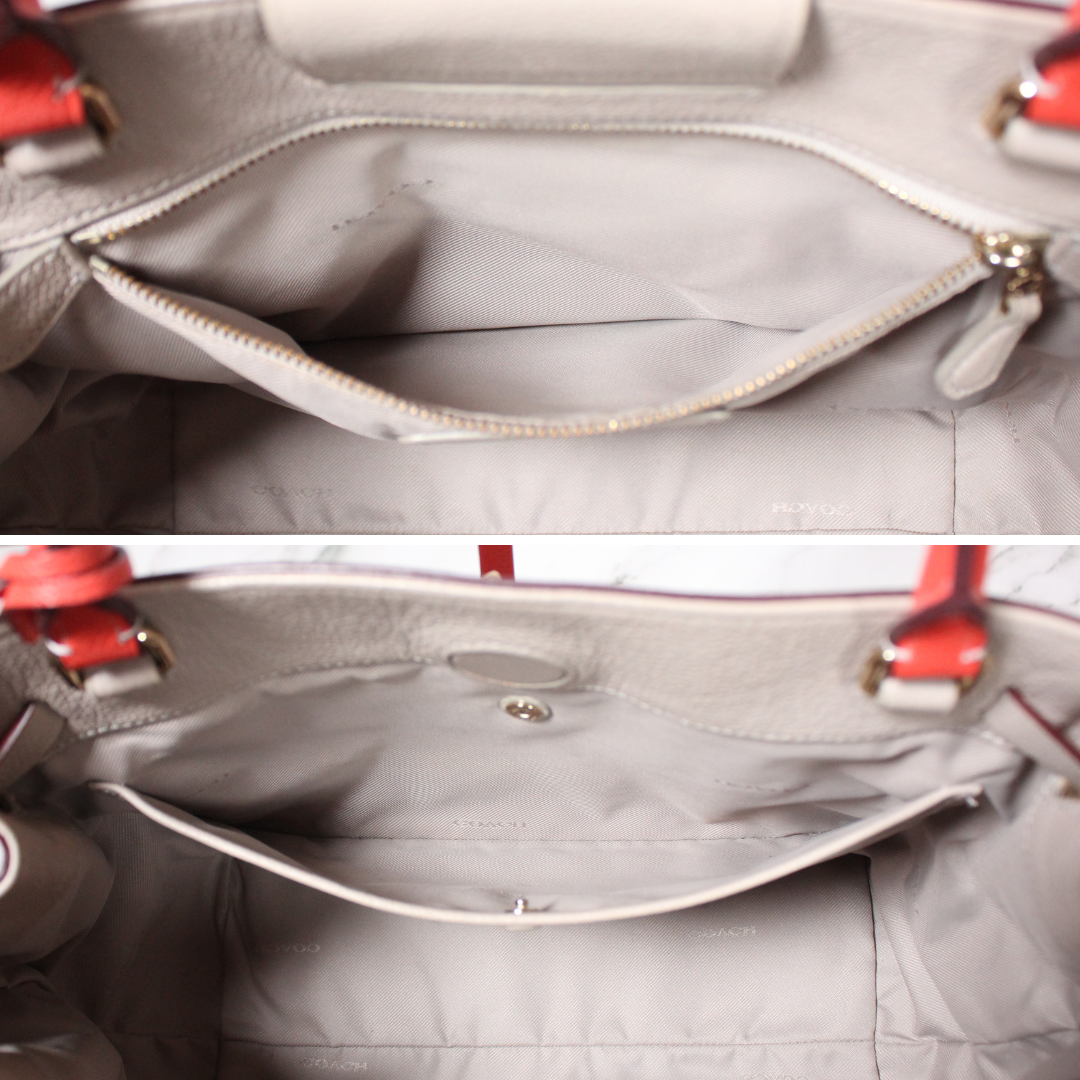 美品 COACH コーチ トートバッグ パーク メトロ レザー オレンジ A4 極美品 コーチ メトロポリタン トートバッグ ビジネス レザー A4