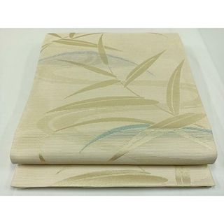 平和屋着物＊夏物　六通柄袋帯　流水芝葉文　銀糸　正絹　逸品　未使用　AAAX6115jh(帯)