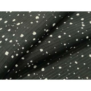 平和屋着物＊夏物　小紋　絽　大小あられ　黒地　正絹　逸品　CAAU8820gh