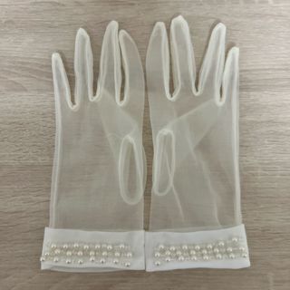 ウェディング　グローブ　パール