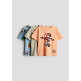 H&M 110/115㎝ スパイダーマン　プリントTシャツ 3枚セット