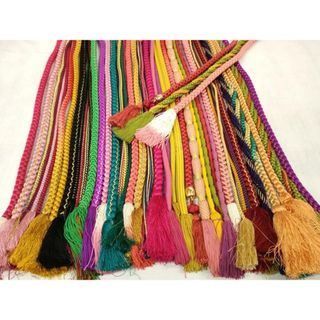 平和屋着物▼和装小物　帯締め20本　振袖用　丸組　金糸　逸品　DAAS6233zzz(和装小物)