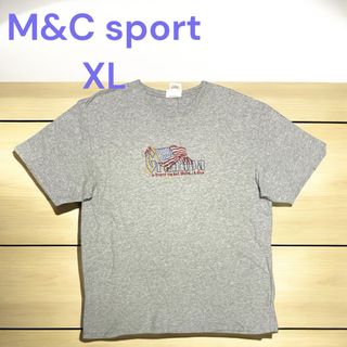 U120🩵　M&C sport this grandpa tシャツ　XL グレー(Tシャツ/カットソー(半袖/袖なし))