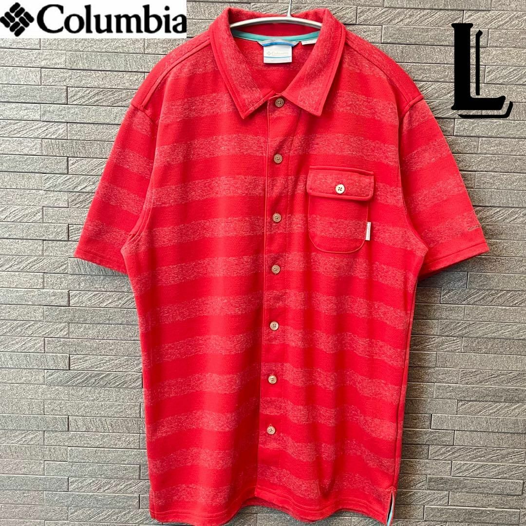 Columbia(コロンビア)のColumbia コロンビア　メンズ　半袖シャツ　ポロシャツ　Tシャツ　赤　L メンズのトップス(シャツ)の商品写真