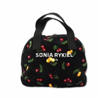 ソニアリキエル(SONIA RYKIEL)のソニアリキエル サクランボ柄 ハンドバッグ ポーチ ブラック(ハンドバッグ)