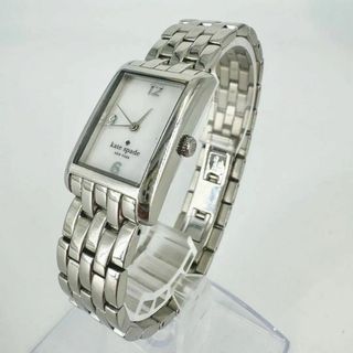 【新品電池】kate spade スクエア レディース 腕時計 シルバー(腕時計)