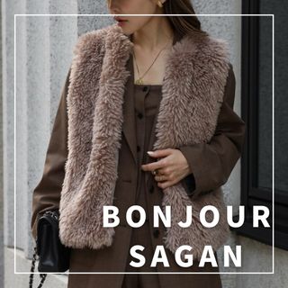 BONJOUR SAGAN - "新品・タグ付"シープライクファーベスト/BONJOUR SAGAN