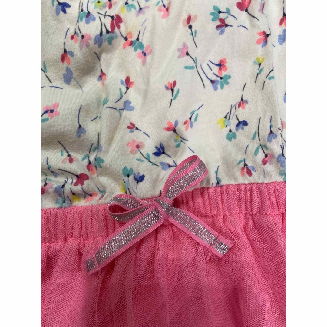 babyGAP(ベビーギャップ)のBaby GAP チュール ワンピース ピンク フラワー リボン 95cm キッズ/ベビー/マタニティのキッズ服女の子用(90cm~)(ワンピース)の商品写真