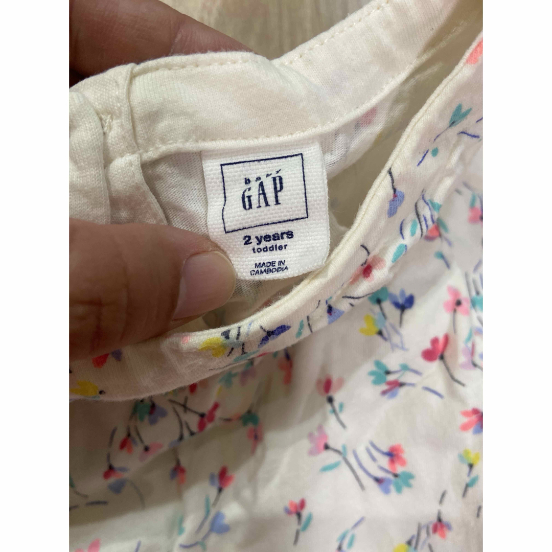 babyGAP(ベビーギャップ)のBaby GAP チュール ワンピース ピンク フラワー リボン 95cm キッズ/ベビー/マタニティのキッズ服女の子用(90cm~)(ワンピース)の商品写真