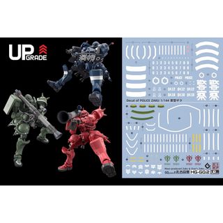 HG 1/144 軍警ザク+シャア専用ザク+ザク用水転写式デカール　