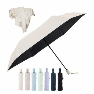 【新着商品】形状記憶 5秒でたためる日傘 折りたたみ 晴雨兼用 軽量 252g (その他)