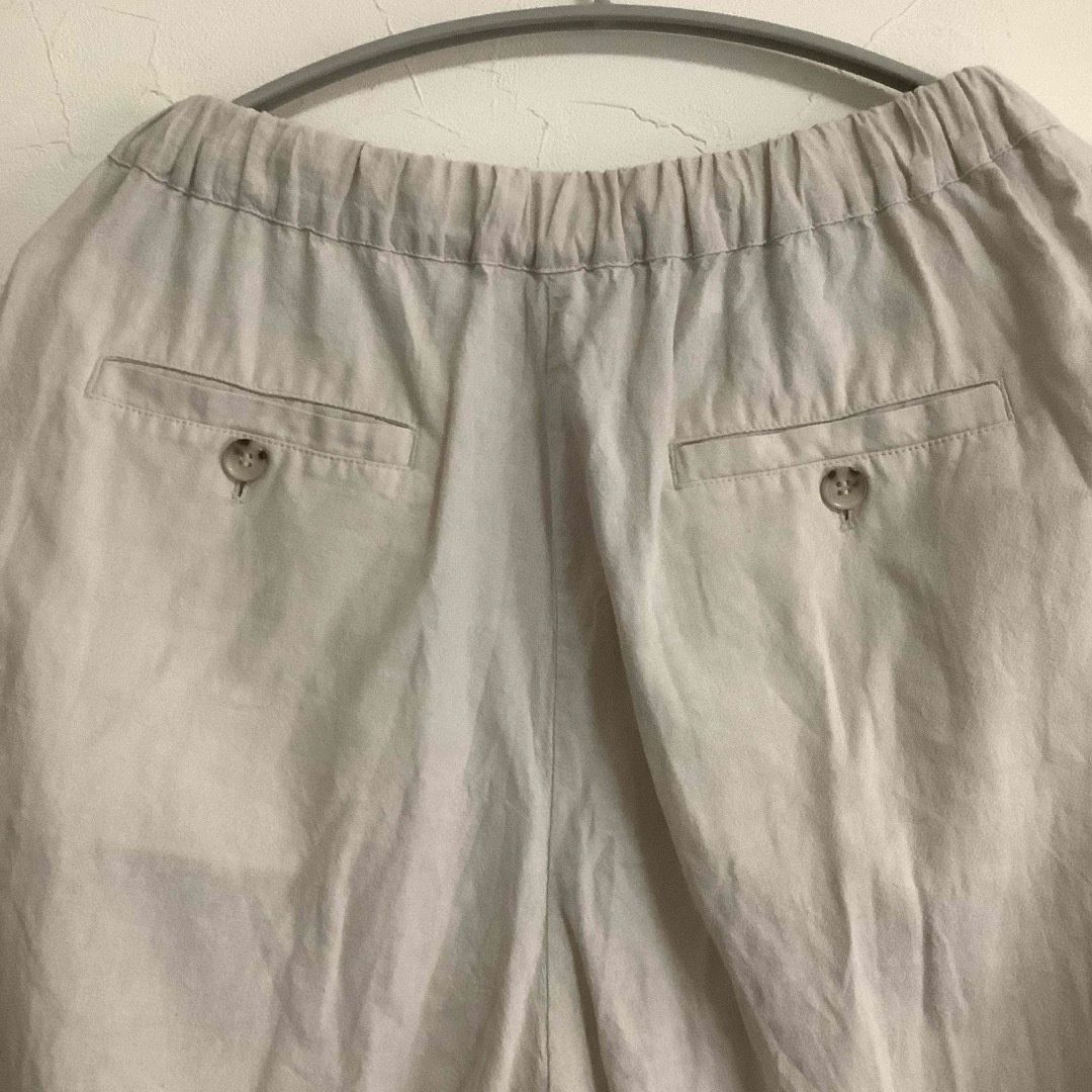 LILASIC(リラシク)の【美品】リラシク　コットンリネンイージーワイドパンツ　M  グレージュ レディースのパンツ(その他)の商品写真