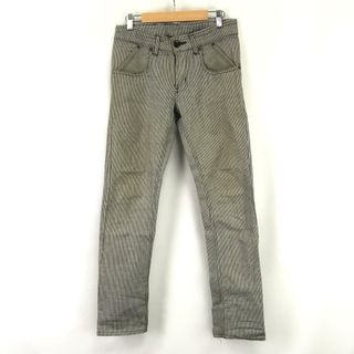 リー(Lee)の日本製★Lee Riders★コットンパンツ【メンズXS/股下78cm/白×黒/千鳥柄】エドウィン社製/ズボン/ボトムス/Pants/Trouser◆BJ039-i(その他)