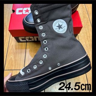オールスター(ALL STAR（CONVERSE）)の✨新品✨コンバース オールスター リフテッド ニーハイ ブラウン 厚底スニーカー(スニーカー)