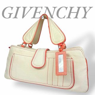 【希少】 GIVENCHY ジバンシー ハンドバッグ キャンバス ピンクベージュ(トートバッグ)