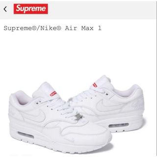 シュプリーム(Supreme)の『新品』Supreme/Nike Air Max 1 ホワイト　25.0(スニーカー)