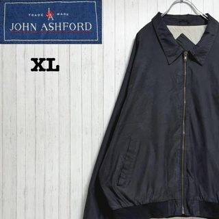 ヴィンテージ　ジップアップジャケット　ビッグシルエット　黒　ブラック　XL(その他)