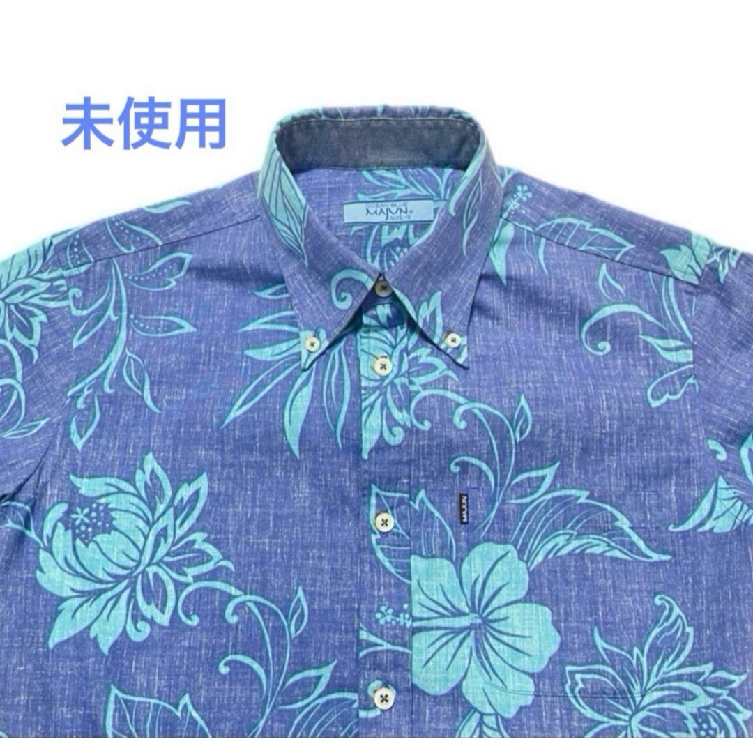 MAJUN OKINAWA(マジュンオキナワ)のマジュン かりゆしウェア majun アロハシャツ 花柄 総柄 S メンズのトップス(シャツ)の商品写真