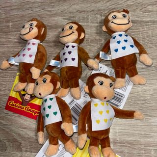 おさるのジョージマスコット カラフルエプロン　5点