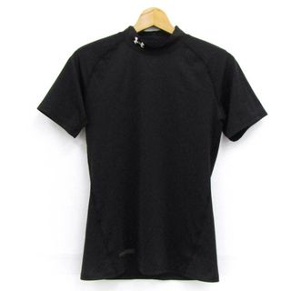 アンダーアーマー 半袖 カットソー ハイネック インナー スポーツウエア トップス レディース LGサイズ ブラック UNDER ARMOUR(カットソー(長袖/七分))